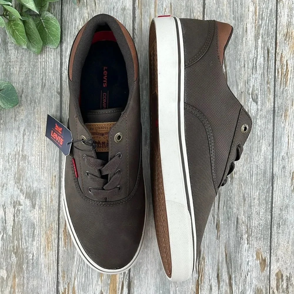 Levi's Mens Brown Ethan Casual Fashion Sneaker Shoes Size 9